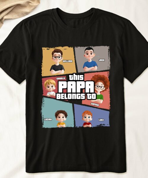 Father's Day Gifts, This Grandpa Belongs to - Personalized Shirt - Gift for Grandpa