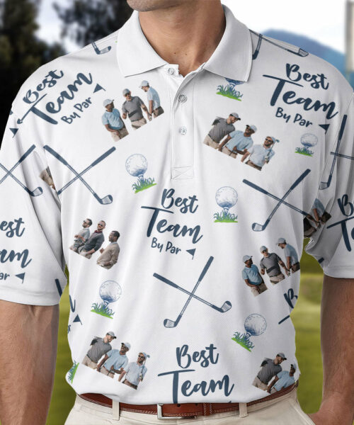 Best Team by Par - Personalized Photo Polo Shirt